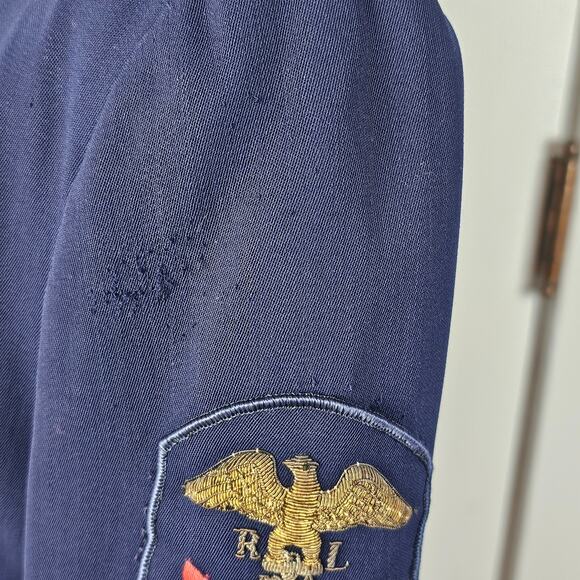 Jacket RARE Vintage Ralph Lauren 80s double breasted  navy blazer as is size 8 - Picture 13 of 16
